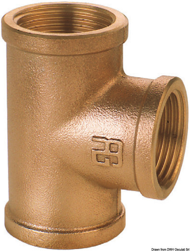 Guidi Raccordo a T in bronzo F-F-F da 3 pollice