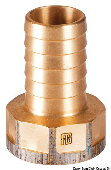 Soporte de manguera hembra Guidi en bronce 1/2 pulgada x 20