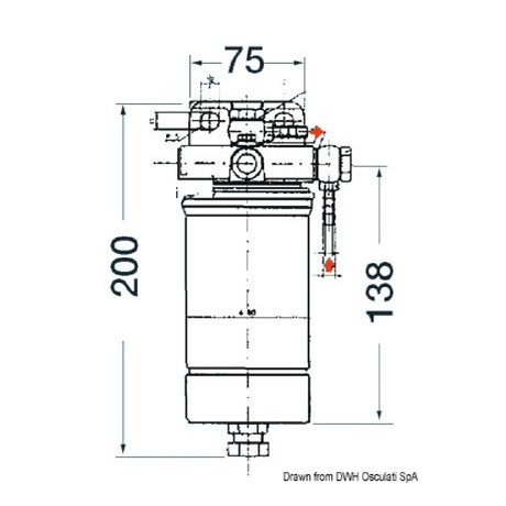 Osculati Filtro per gasolio in carta da 12 micron 17.638.00