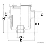 Osculati Bronze Wasserfilter für Motorkühlung 17.651.02