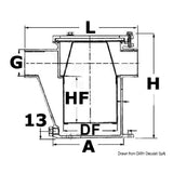 Osculati Filtro acqua raffreddamento motore conforme RINA 17.653.02