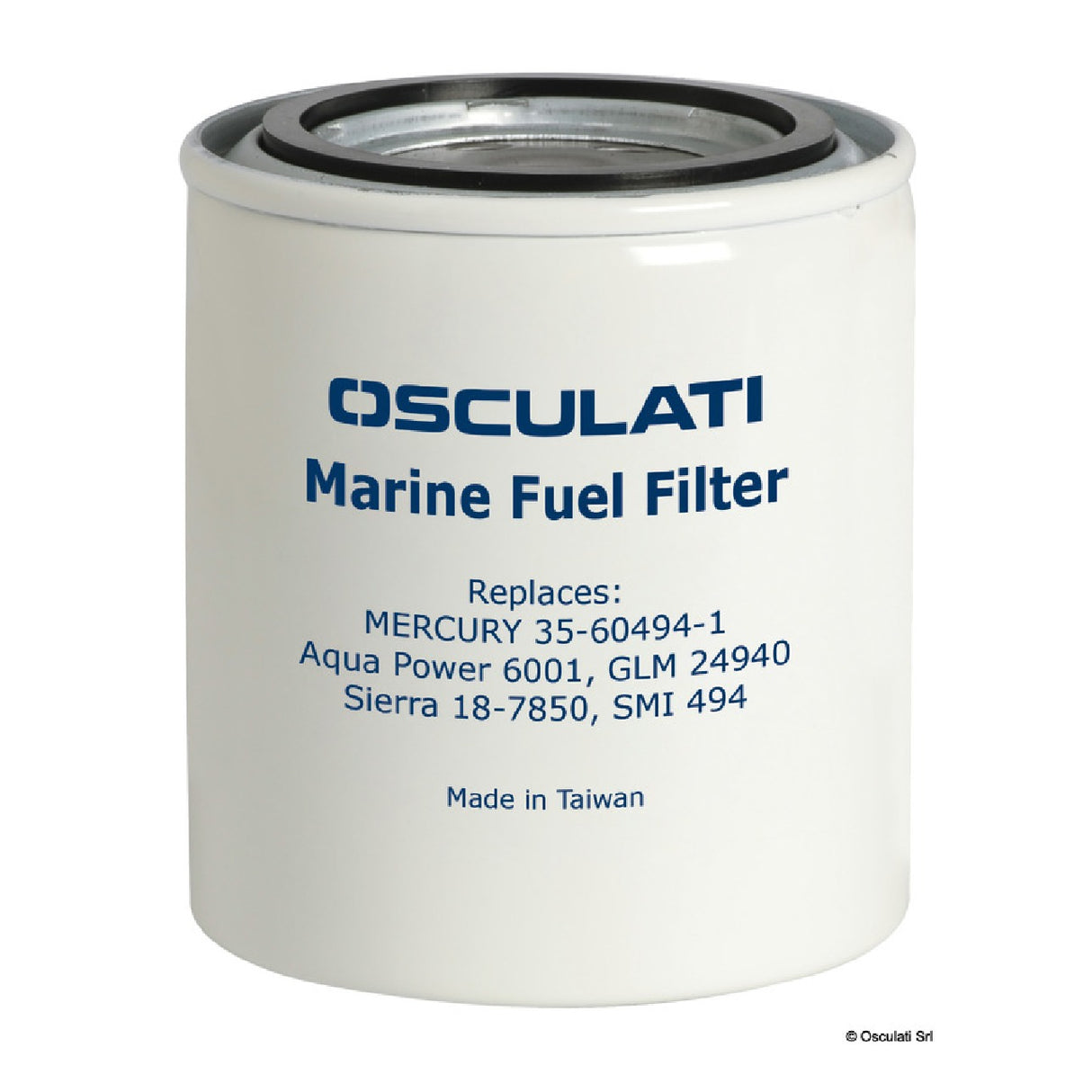 Filtro de combustible Osculati con cartucho desechable de 10 micras y soporte de latón niquelado 17.660.00