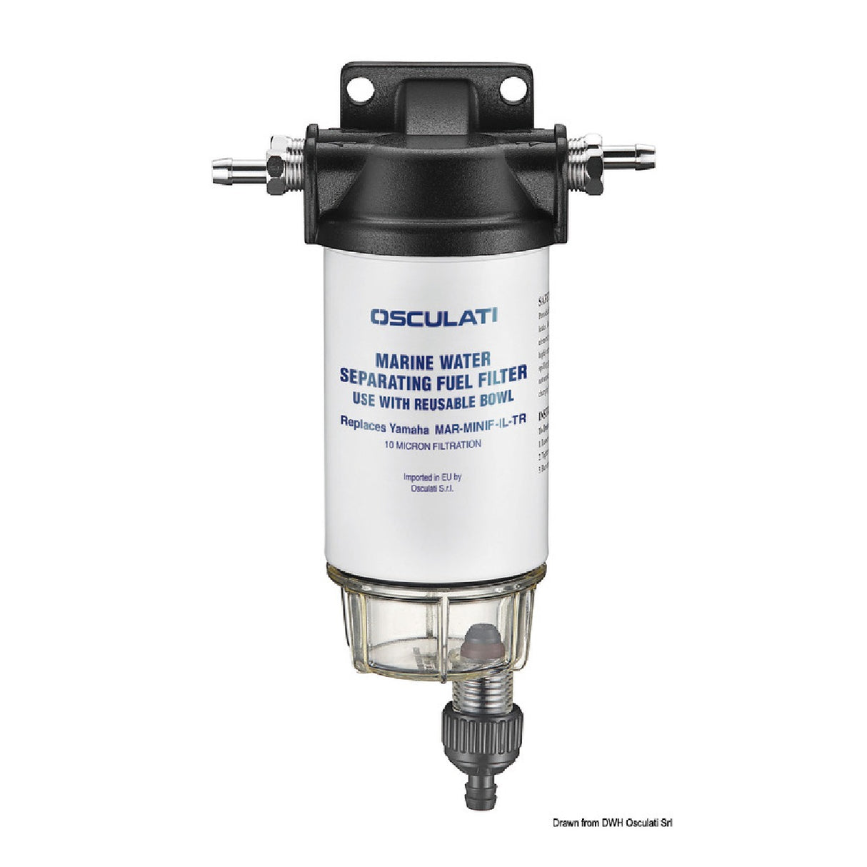 Osculati Diesel fuel decanter filter made of die-cast aluminum 17.661.15