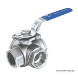 Osculati Valvola a sfera a 3 vie femmina/femmina/femmina deviatrice 17.722.01