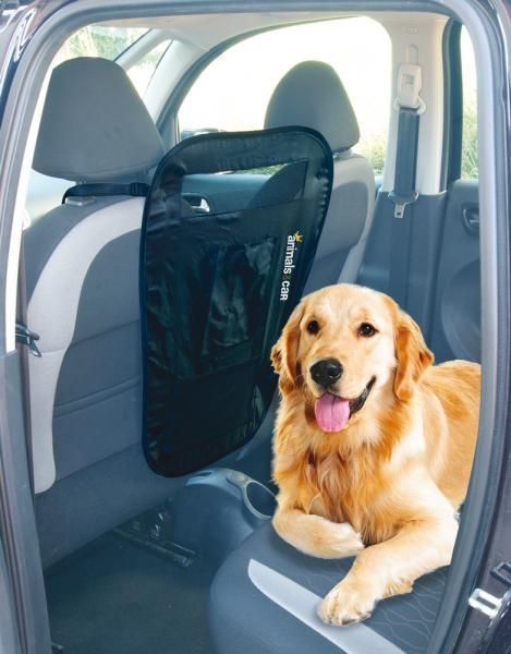 Divisor de asiento para animales y coche con bolsillo