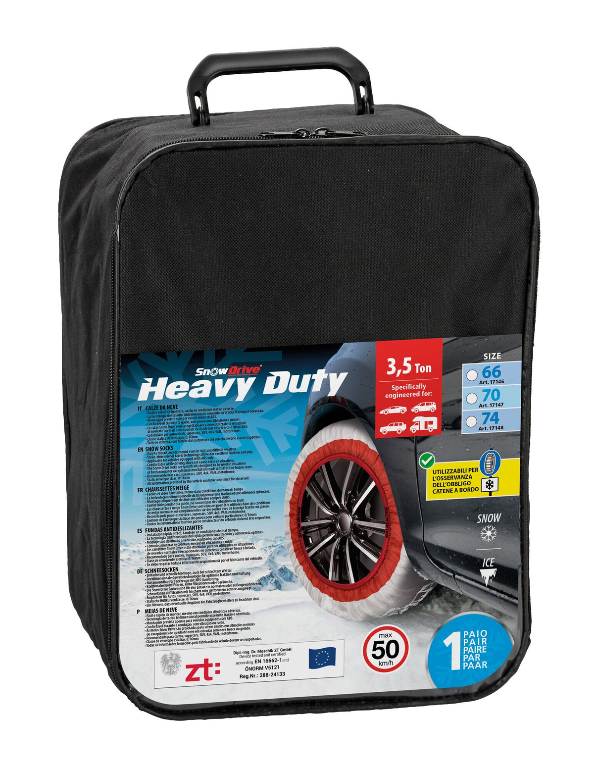 SnowDrive Heavy Duty, coppia calze da neve per Maxi SUV e furgoni - SD66