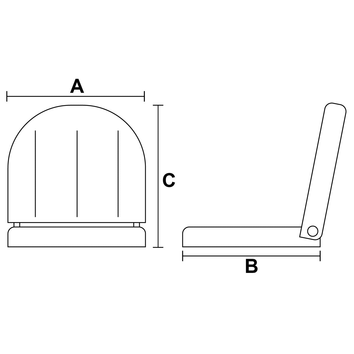 Trem Coprisedile in tessuto A cm. 45 A cm. 45 B cm. 55 C cm. 53 Grigio-