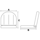 Trem Coprisedile in tessuto A cm. 45 A cm. 45 B cm. 55 C cm. 53 Grigio-