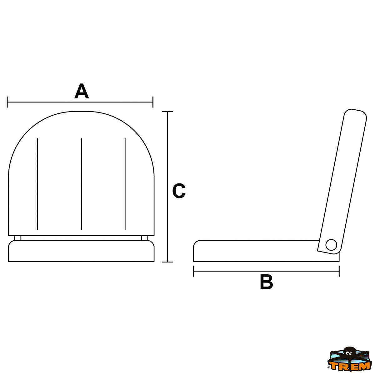 Trem Fisherman Armchair A cm. 51 A cm. 51 B cm. 48 C cm. 41
