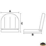 Trem Fisherman Armchair A cm. 51 A cm. 51 B cm. 48 C cm. 41