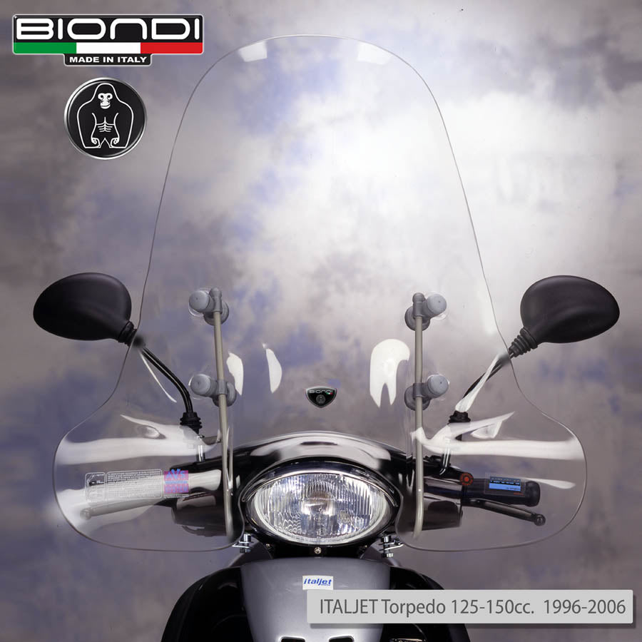 Biondi Parabrezza Z SYM Fugue 125 2025 Trasparente con Attacchi