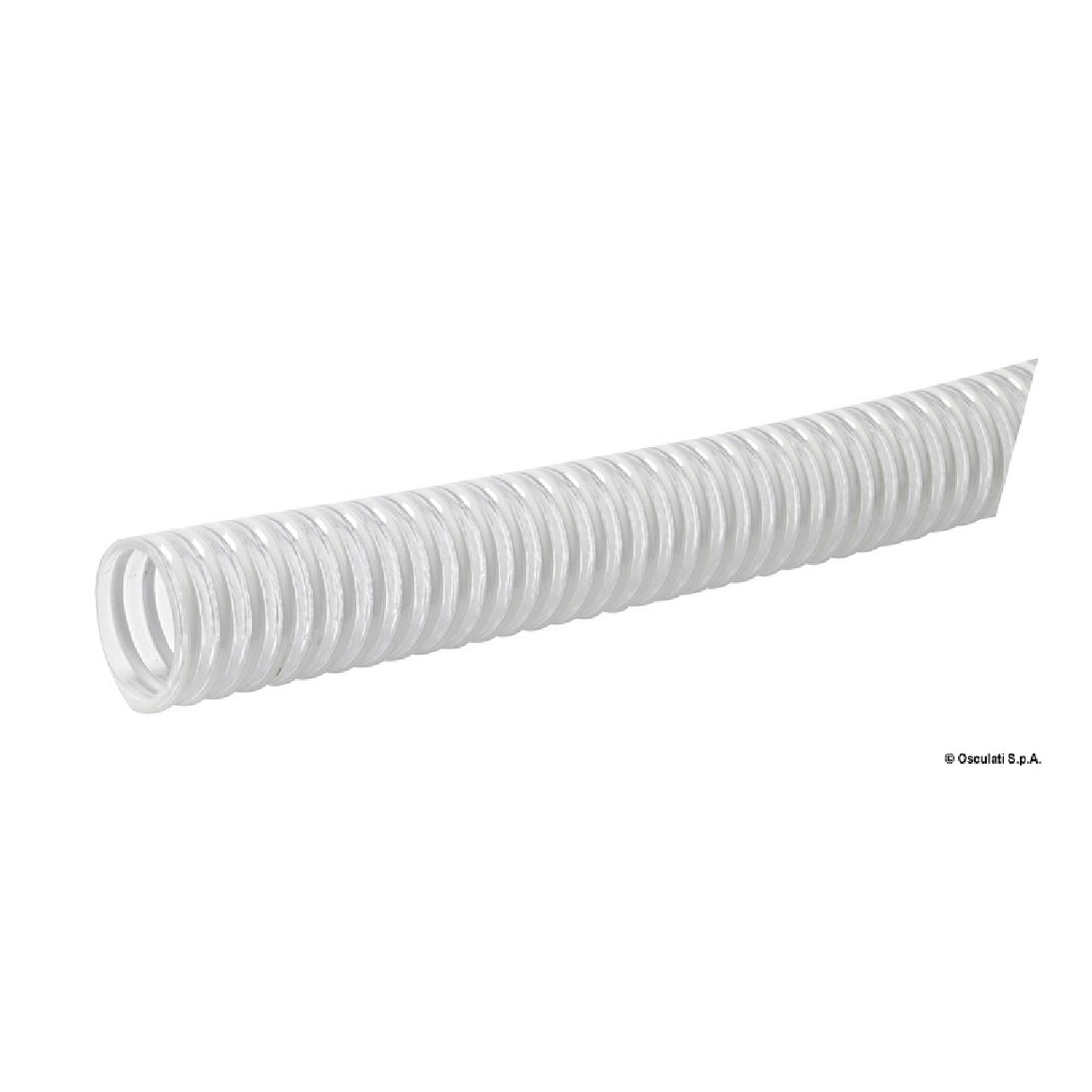 Manguera espiral Osculati para servicios sanitarios, bombas en PVC blanco 18.006.14