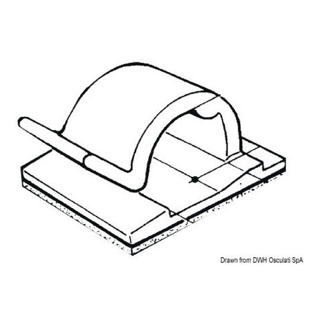 Osculati Selbstklebender Nylon-Kabelclip 18.030.01