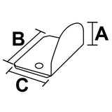 Trem Piastra di fissaggio 90 A mm 20 A mm 20 B mm 35 C mm 20