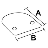 Trem Piastra fissaggio piano A mm 45 A mm 45 B mm 35