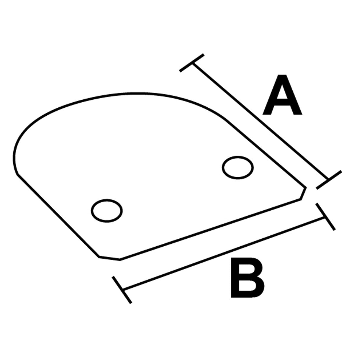 Trem Piastra di fissaggio A mm 60 A mm 60 B mm 30