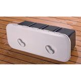 Octopussy Line Waterproof walk-in hatch in AAS HD 243x607 mm cream color 9010 with container