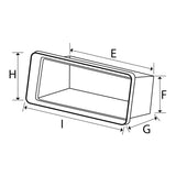 Octopussy Line Waterproof walk-in hatch in AAS HD 243x607 mm cream color 9010 with container
