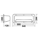 OCTOPUSSY LINE Side pocket for objects in white ABS mm (External) 540x244