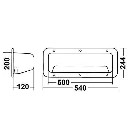 OCTOPUSSY LINE Seitentasche für Gegenstände aus weißem ABS mm (Außen) 540x244