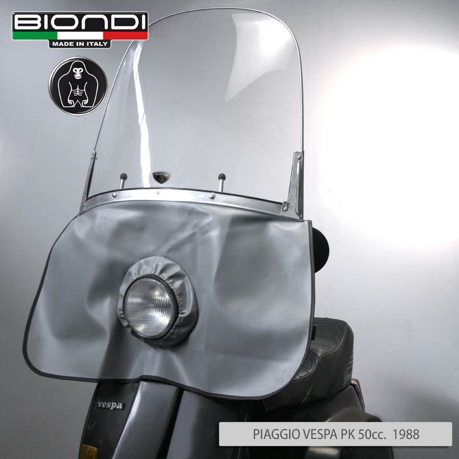 Biondi Maestrale Parabrezza Vintage Trasparente con Stecche Alluminio - Ciclomotori, Vespa, Lambretta