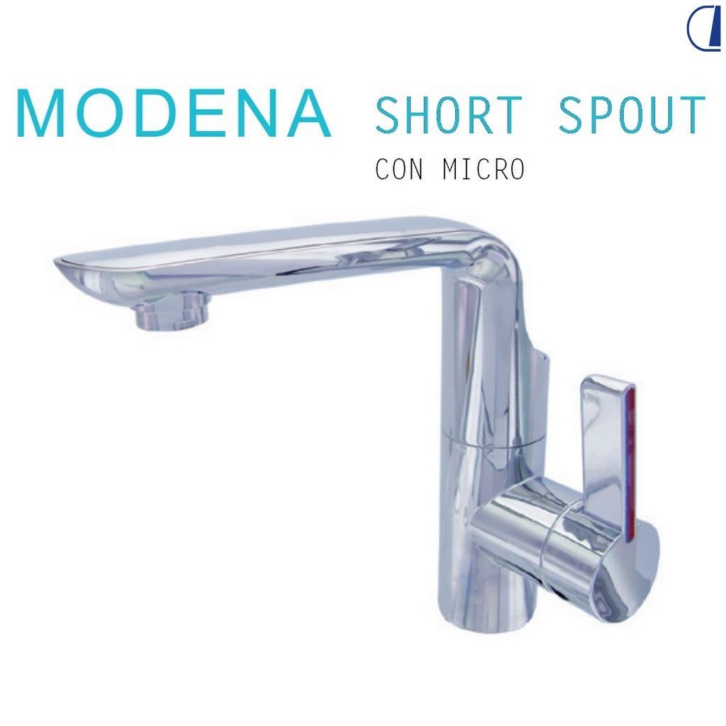 Di-Tec Miscelatore monocomando Modena canna corta con microinterruttore