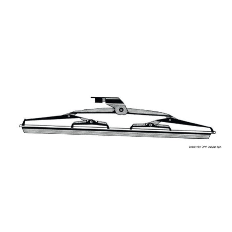 Osculati Stainless Steel Brush with special silicone blades for windscreen wipers, matt black colour 19.112.12