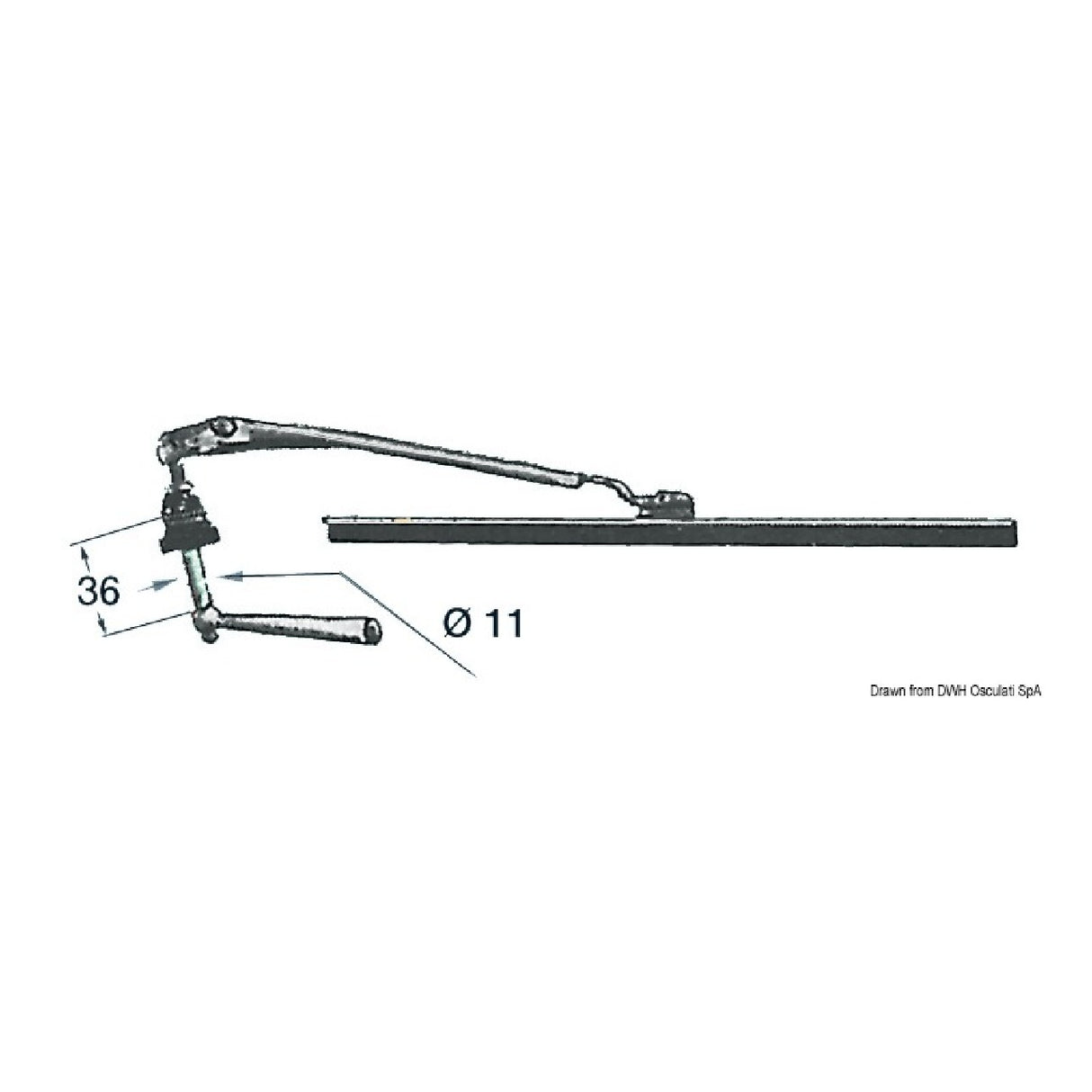 Limpiaparabrisas manual Osculati 280 mm 19.150,00