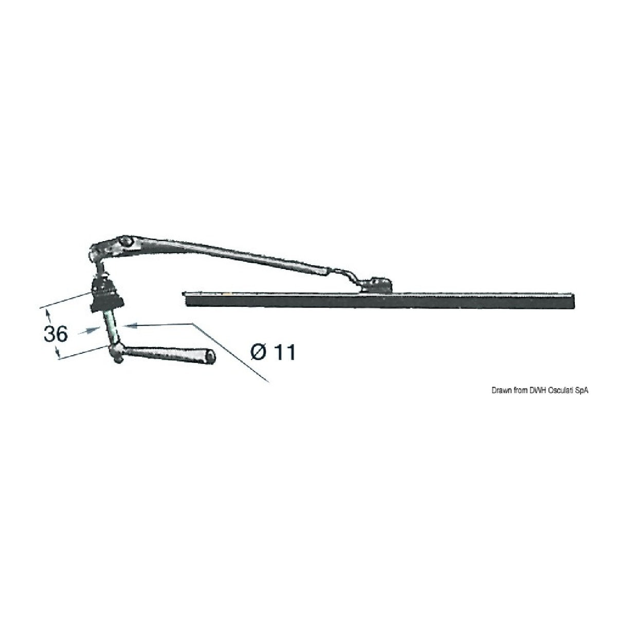 Limpiaparabrisas manual Osculati 280 mm 19.150,00