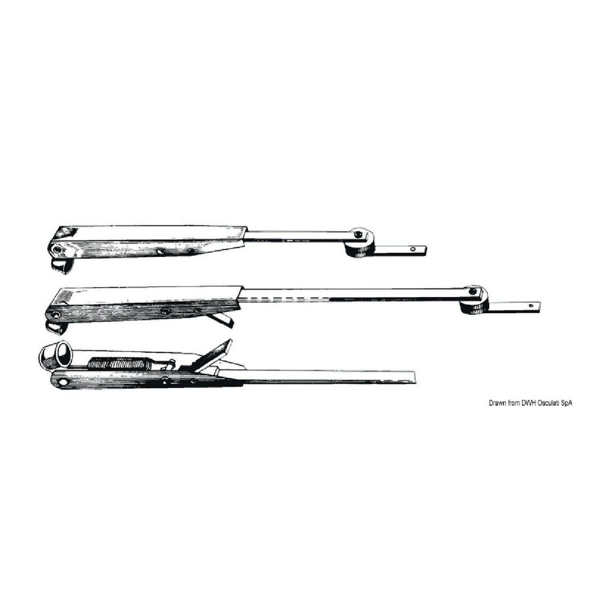 Osculati Braccio tergicristallo regolabile 325/460 mm 19.152.15