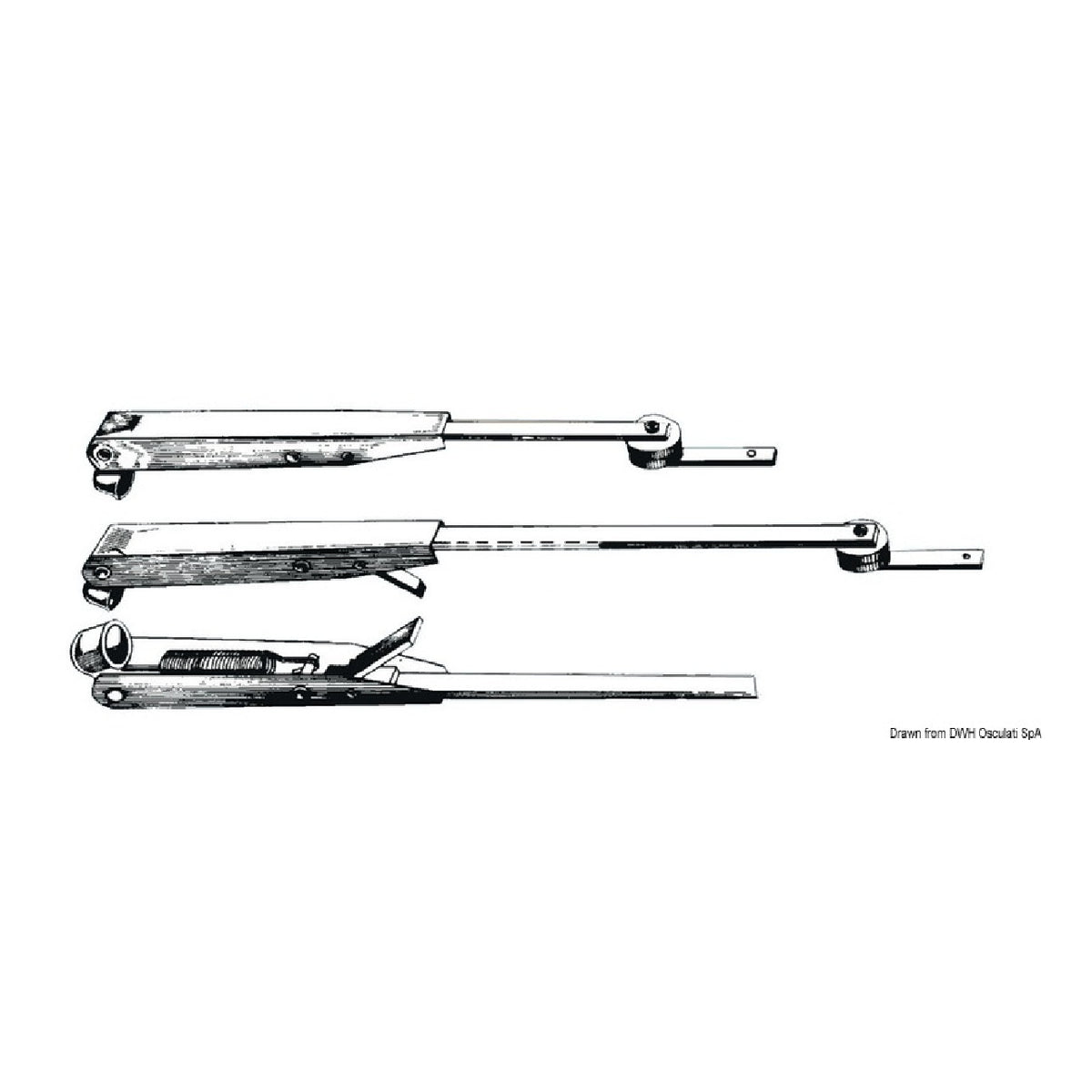 Brazo limpiaparabrisas regulable Osculati 325/460 mm 19.152.15