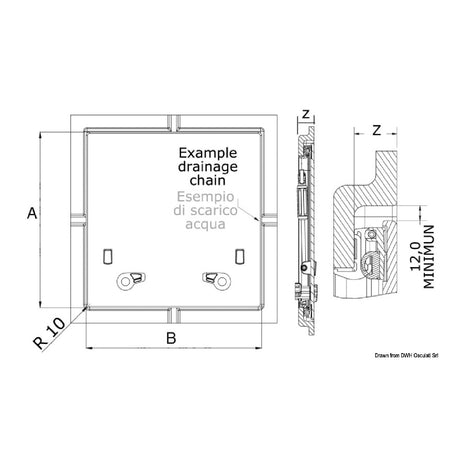 Lewmar Passo uomo Flush Hatch