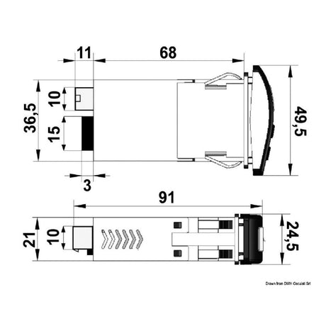Osculati Universal Smart Switch for Windshield Wipers 4 Ah 19.754.01