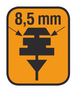 Lampa Tergix Plus - 71 cm - con rotaia - 2 pz 9001 19001