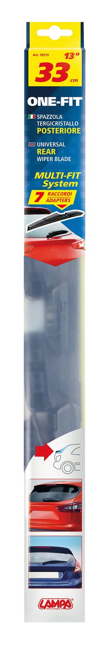 Lampa One Fit, spazzola tergicristallo posteriore - 33 cm (13") - 1 pz 19213