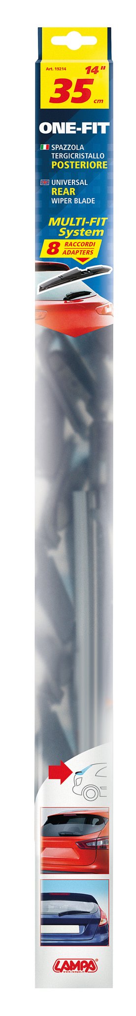 Lampa One Fit, spazzola tergicristallo posteriore - 35 cm (14") - 1 pz 19214