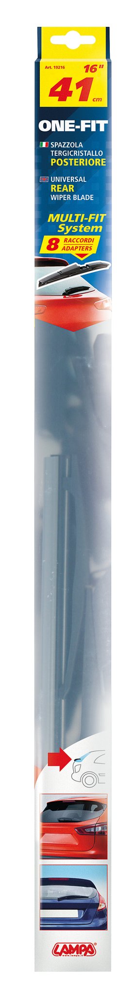 Lampa One Fit, spazzola tergicristallo posteriore - 41 cm (16") - 1 pz 19216
