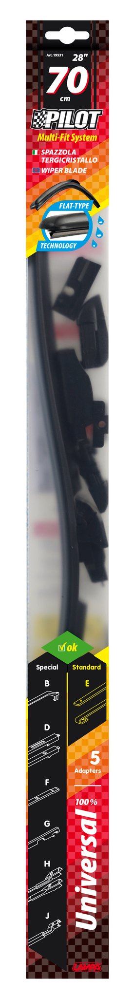 Pilot, spazzola tergicristallo - 70 cm (28") - 1 pz