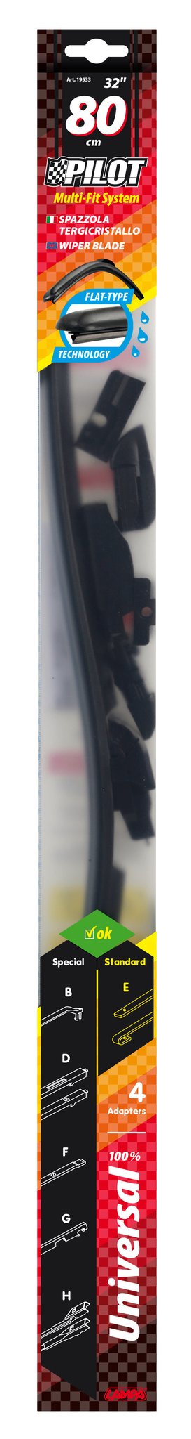Pilot, spazzola tergicristallo - 80 cm (32") - 1 pz