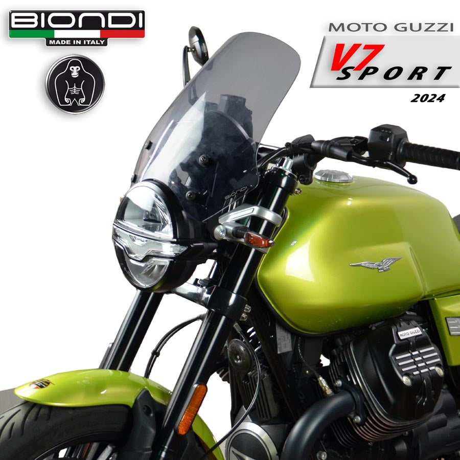 Biondi Cupolino Touring Fumè Chiaro Moto Guzzi V7 III/IV, V9 Bobber, V7 Sport