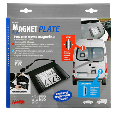 Lampa Porta targa di prova magnetico 19908