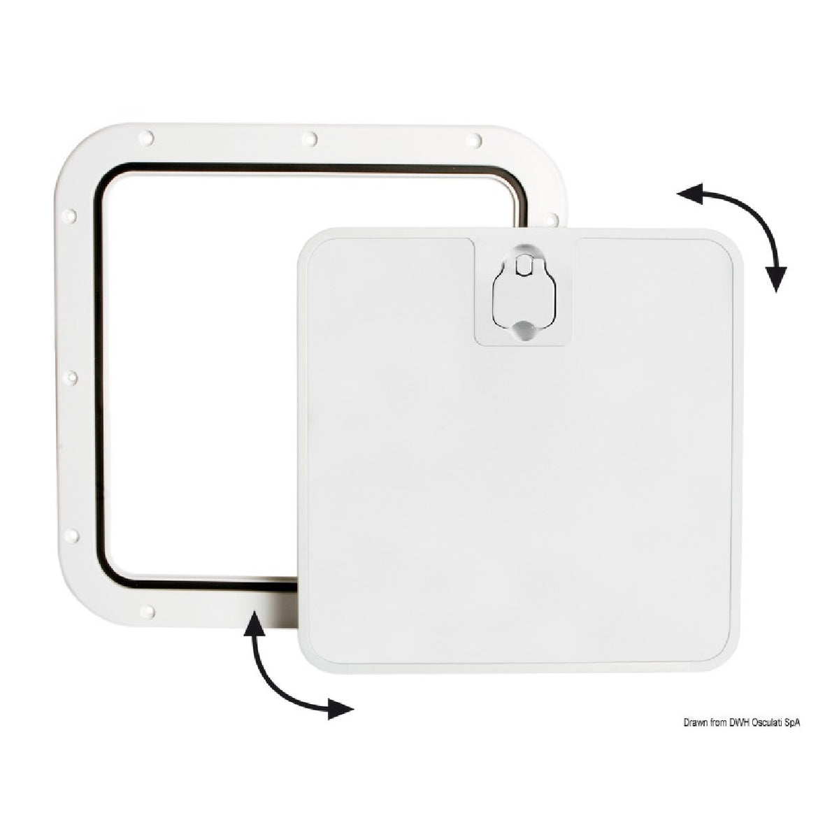 Portello estraibile bianco 375 x 375 mm