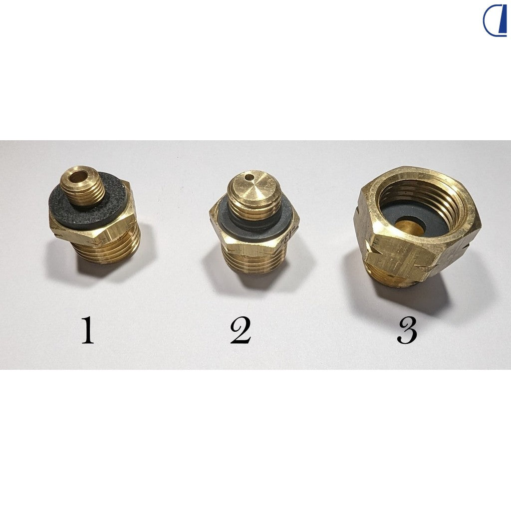 GOK Euro-Set IT set 3 adattatori per regolatore italiano su bombole europee