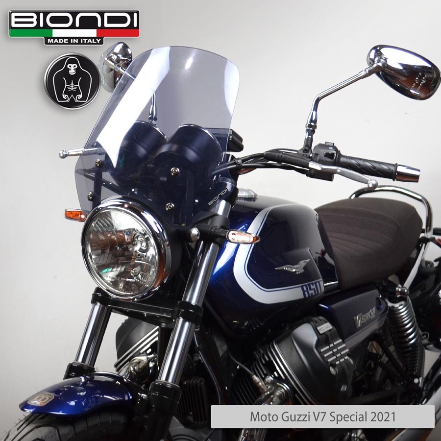Biondi Cupolino Touring Fumè Chiaro Moto Guzzi V7 III/IV, V9 Bobber, V7 Sport