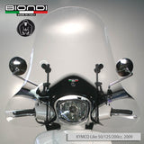 Biondi Club Parabrezza Scooter Trasparente con Serigrafia Nera - Solo Schermo