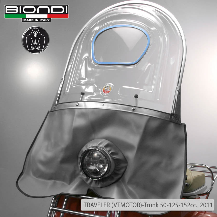 Biondi Parabrezza Club Vintage Vespa 50/90 Sprint 1963 completo di attacchi