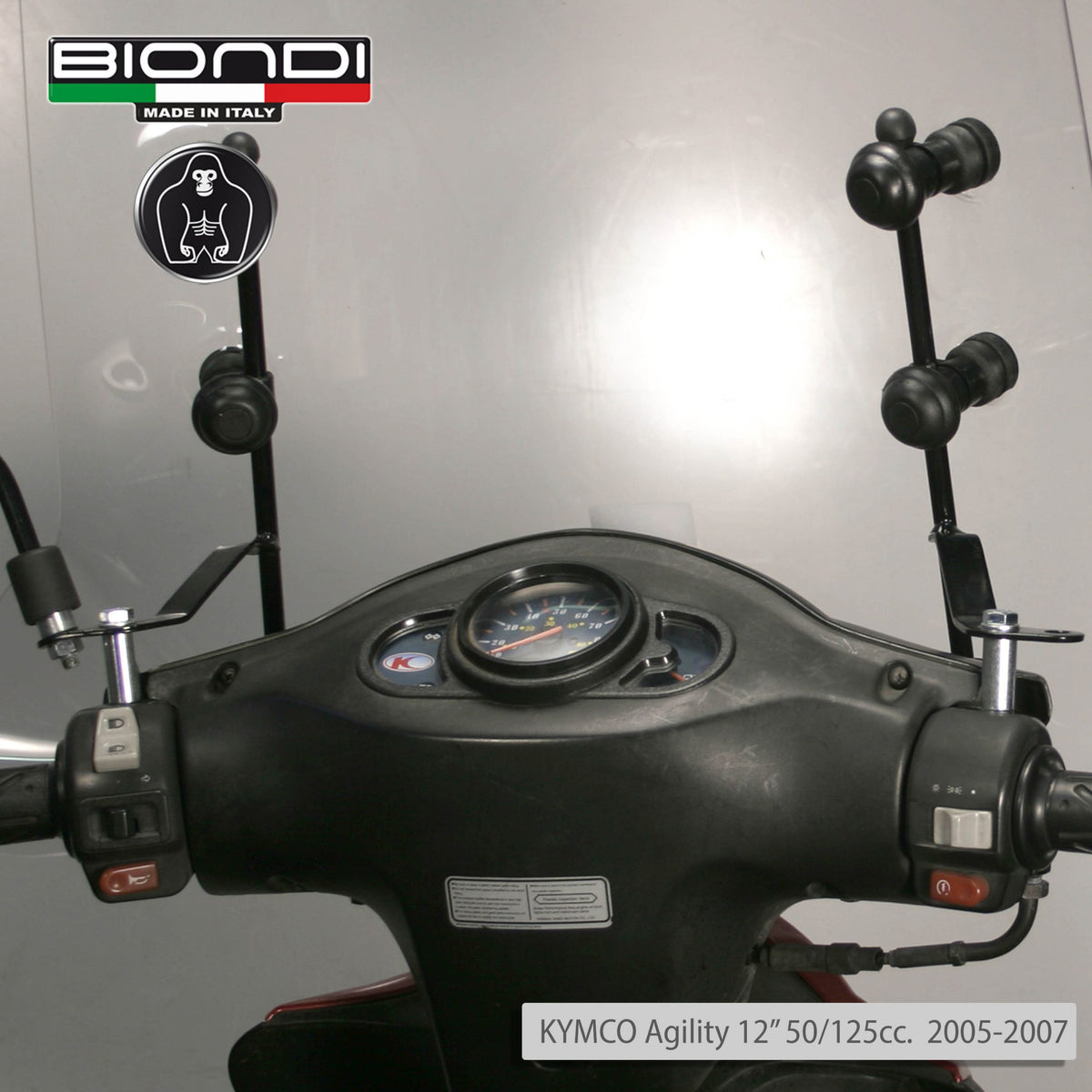 Biondi Windshield Mounting Kit for KYMCO Agility and Agility Carry 50/125cc