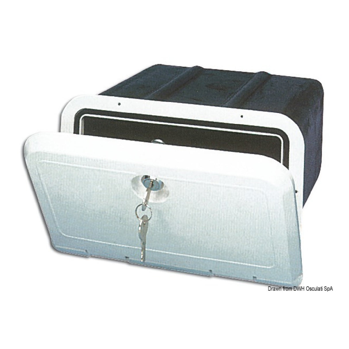Compartimento de almacenamiento Lofrans con panel frontal blanco 285x180x260 mm