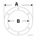 Tapón de inspección blanco Osculati 152 mm con fácil apertura 20.203.00
