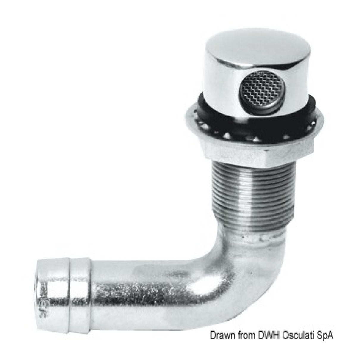 Respiradero de acero inoxidable Osculati 90 19 mm 20.289.01